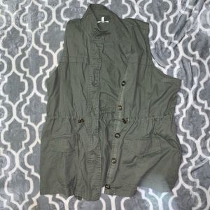 Maurices Army Green Vest